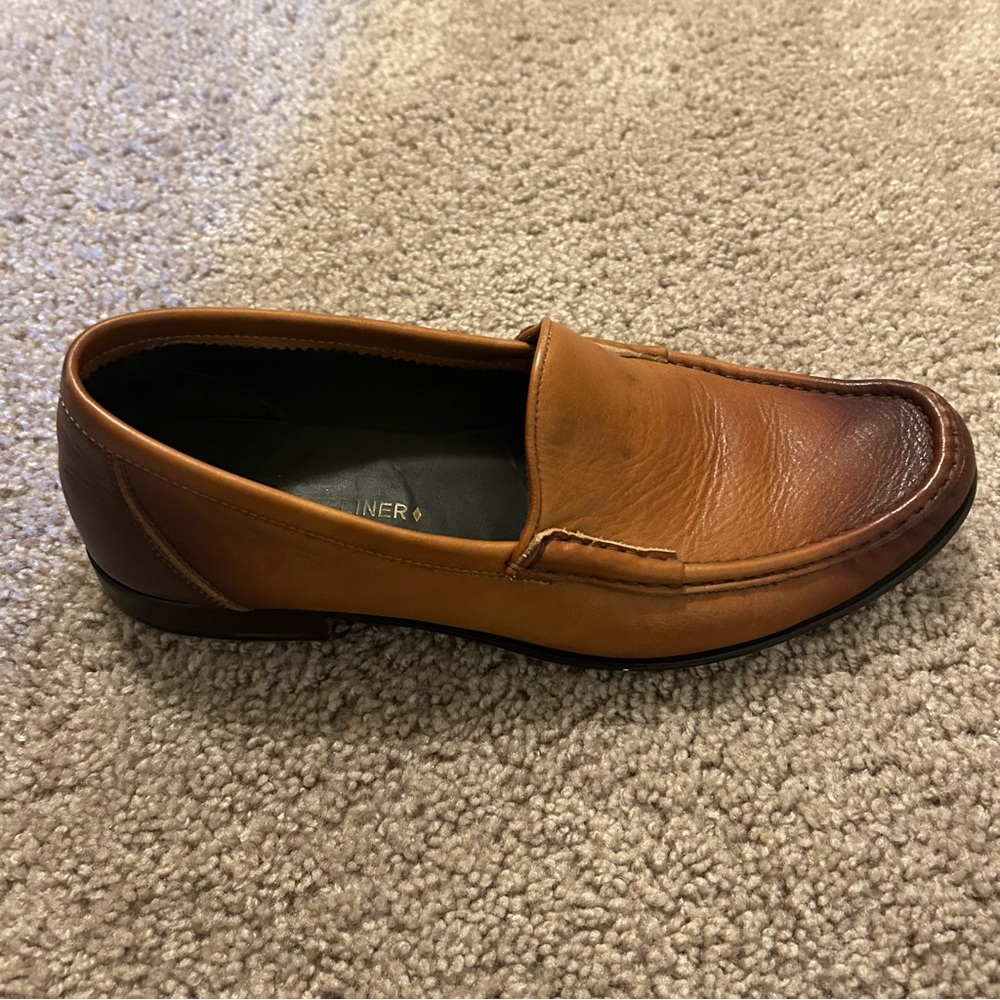 Donald Pliner Brown Leather Loafers Men’s Size 10 Made In Italy - Picture 12 of 14